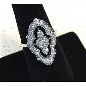 Pandora Sparkling Lace Ring #190917CZ